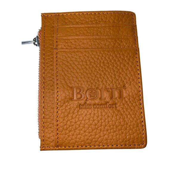 BORN Take Comfort Wallet Tan Pebbled Leather Brand New Unused - Picture 1 of 4